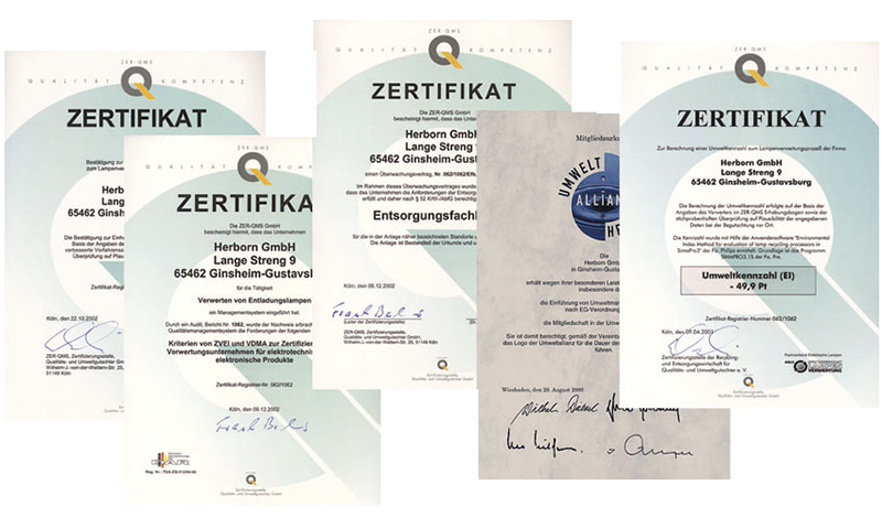 Herborn GmbH - Zertifikate